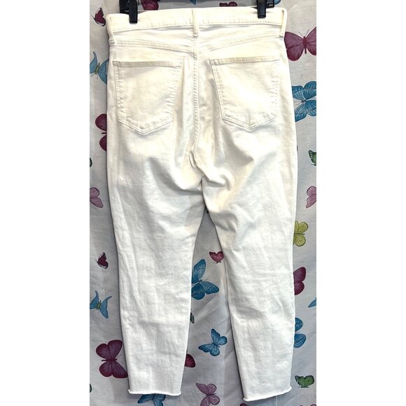 Lucky Brand Bridgette High Rise Skinny Jeans Cream 10/30A Cotton Blend - Picture 2 of 5